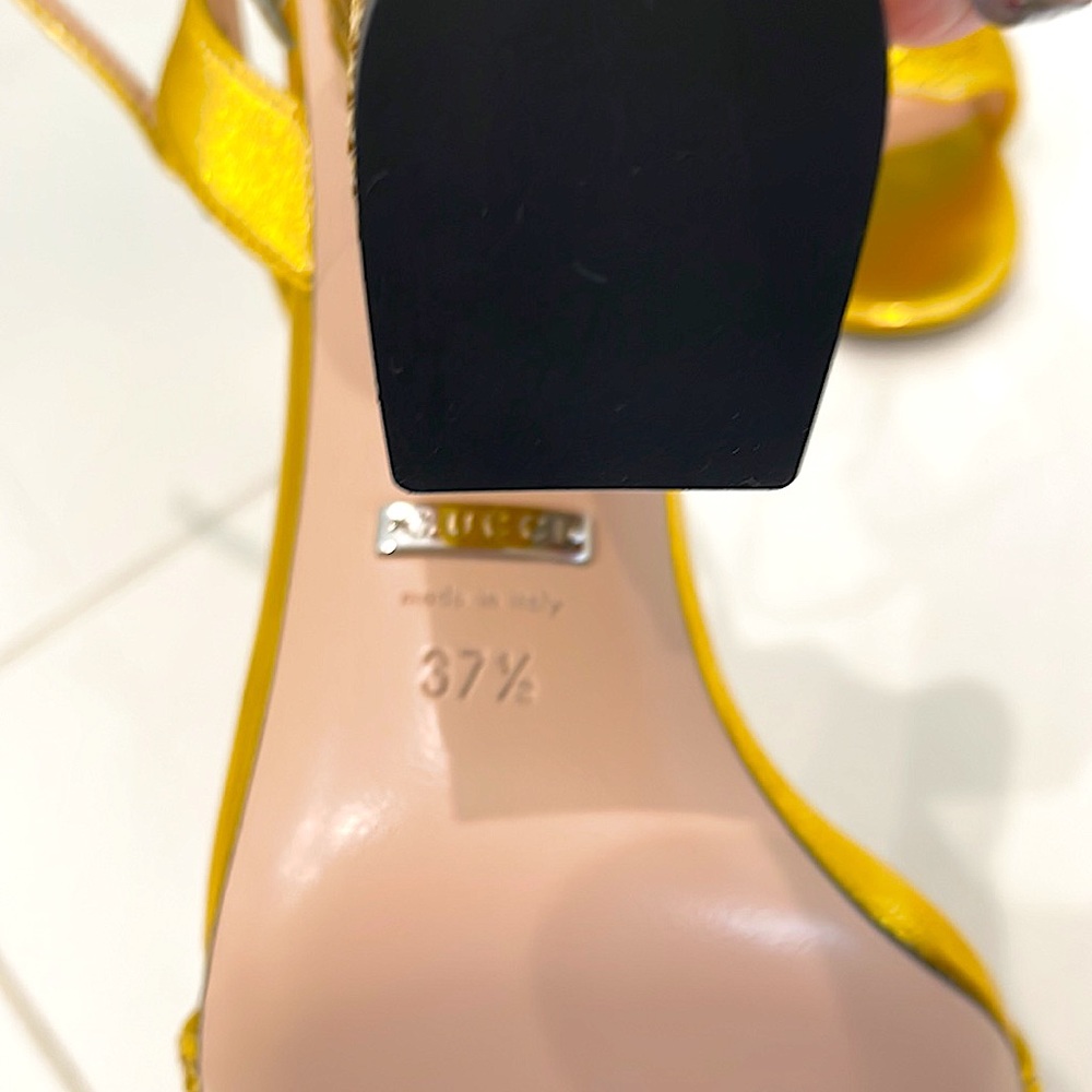 Gucci Gold Sequined Marmont Heel - Picture 7 of 10